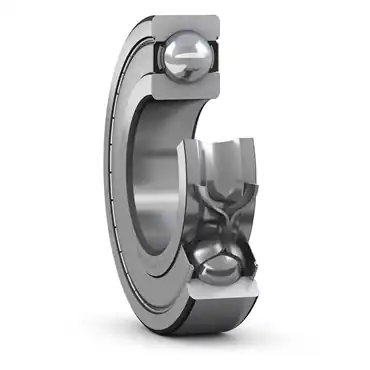 SKF 609-2Z Radial/Deep Groove Ball Bearing - Straight Bore, 9 mm ID, 24 mm OD, 7 mm Width, Double Shielded, Without Snap Ring, CN Internal Clearance