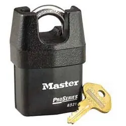 Master Lock 6321KA10G001 Tumbler Padlock Proseries Keyed Alike 5-Pin Cylinder 2-1/8 Width