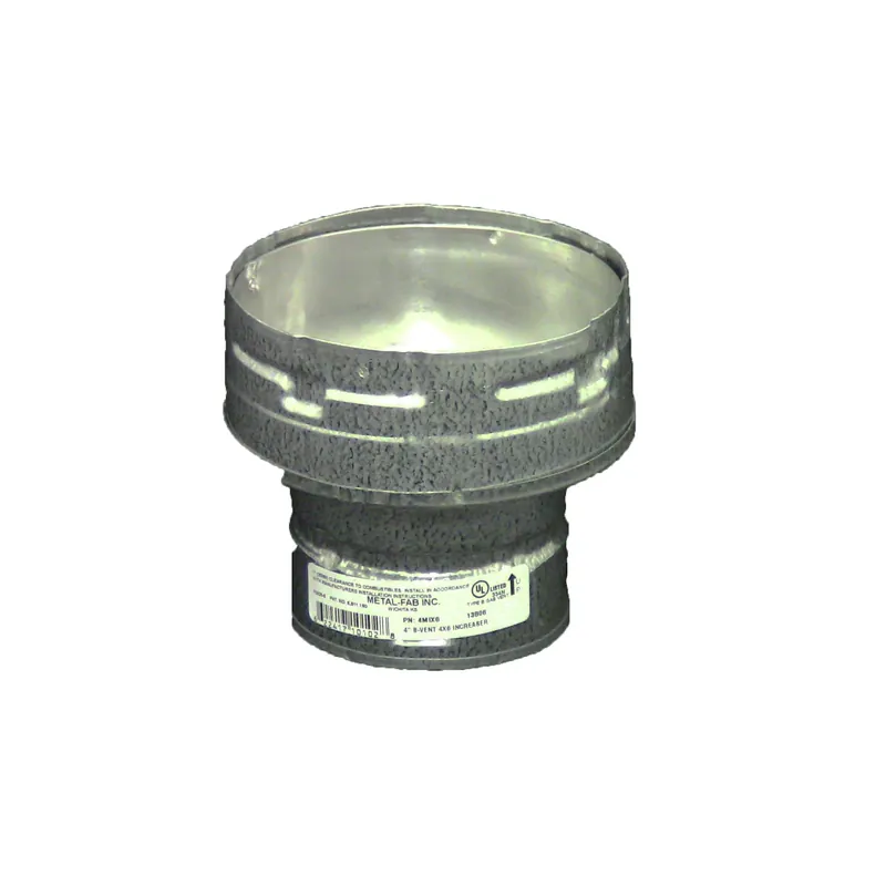 Metal-Fab 4MIX8 4 B-Vent Increaser 4in x 8in Increaser MTF4MIX8