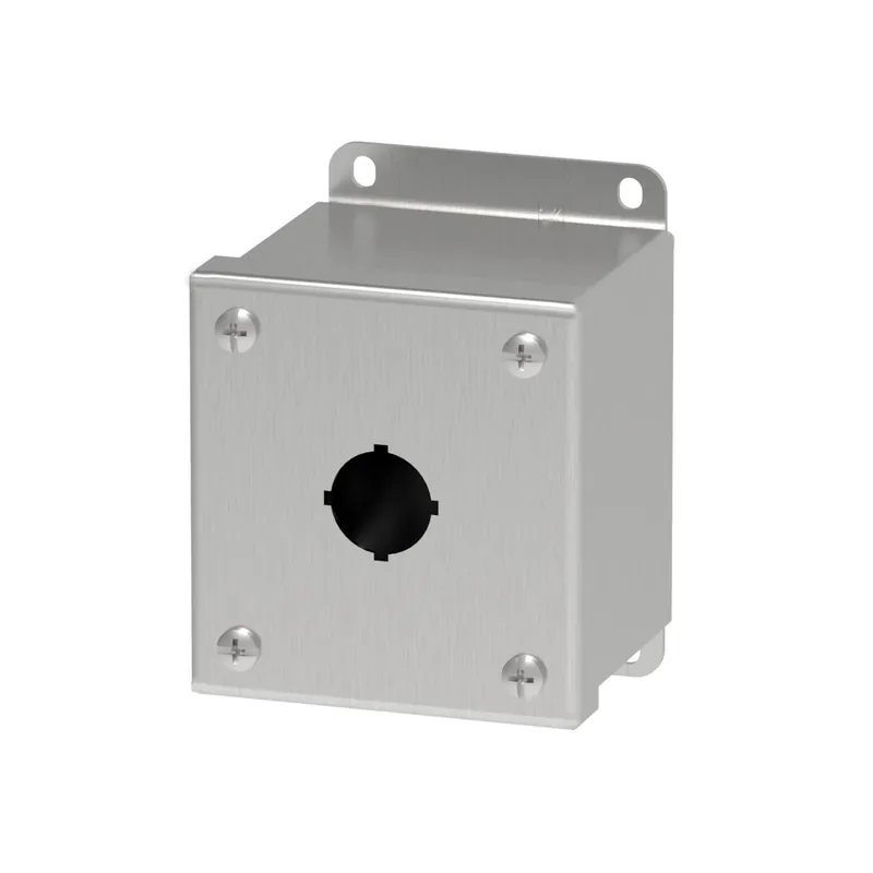 nVent HOFFMAN E1PBGSS Pushbutton Screw Cover Type 4X, 22.5mm, 304 Stainless Steel