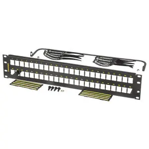 Ortronics PSDHJU48 2U 48-Port Panel Flat Unloaded Jacks & Accessories