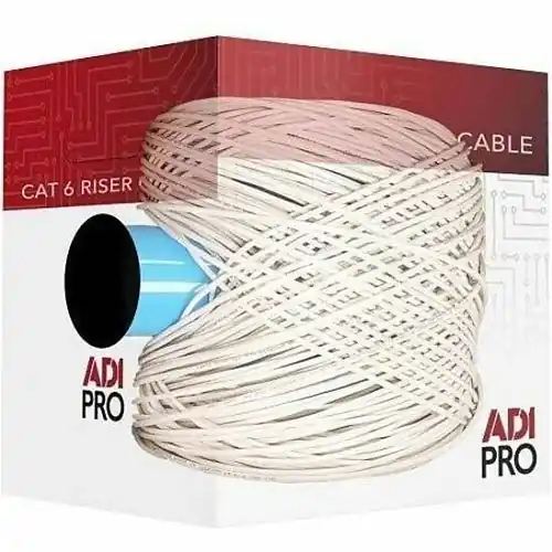 ADI PRO 0E-CMR6BKR CAT6 23/4 Solid BC Cable, Unshielded UTP, Riser CMR, FT4, 1000' (304.8m) Express Box
