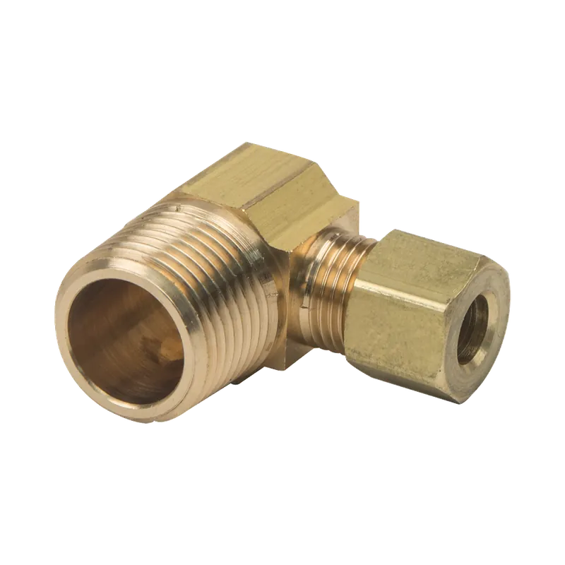 BrassCraft 69-4-6X 1/4 in. O.D. Compression x3/8 in. MIP No-lead Brass 90 Degree Male Reducing Elbow
