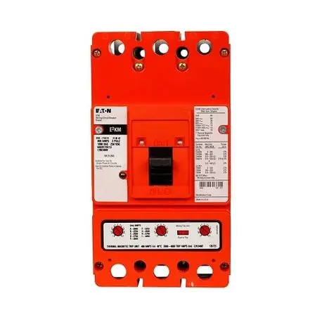 EATON SERE2KM3400MJW-274 Mining Molded Case Circuit Breaker 250 VDC 875-1750 A Trip Range Three-pole 400 A