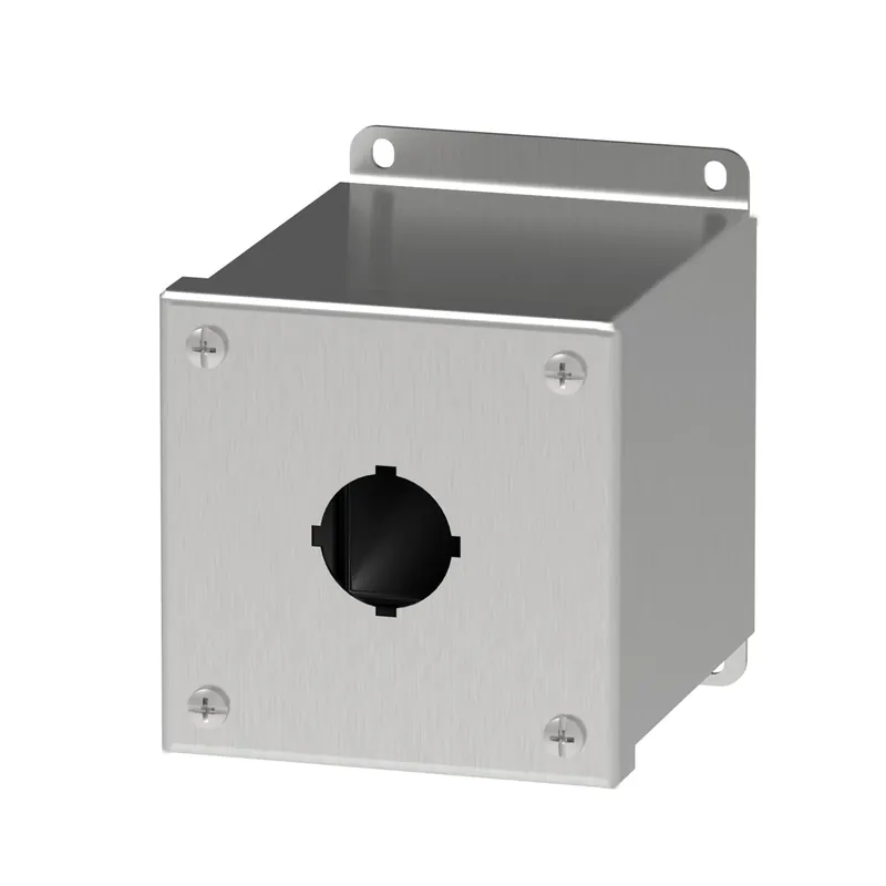 nVent HOFFMAN E1PBXSS Extra-Deep Pushbutton Screw Cover Type 4X, 1PBx30.5mm, SS304