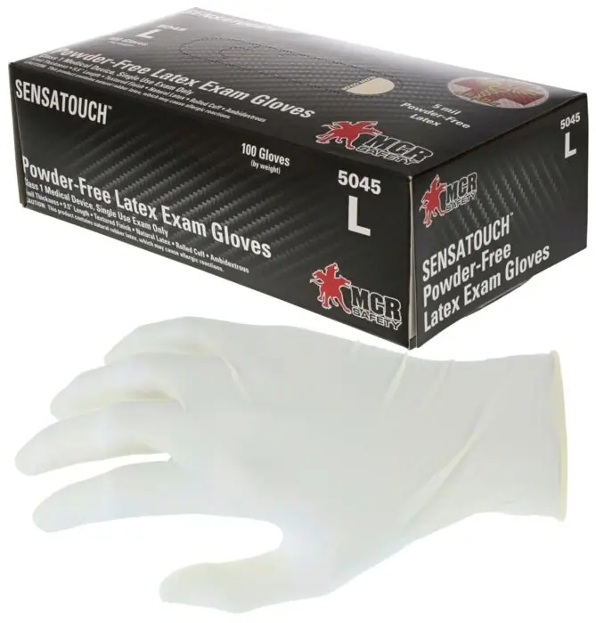 MCR B5045XL SensaTouch Disposable Latex Gloves X-Large 100/Box