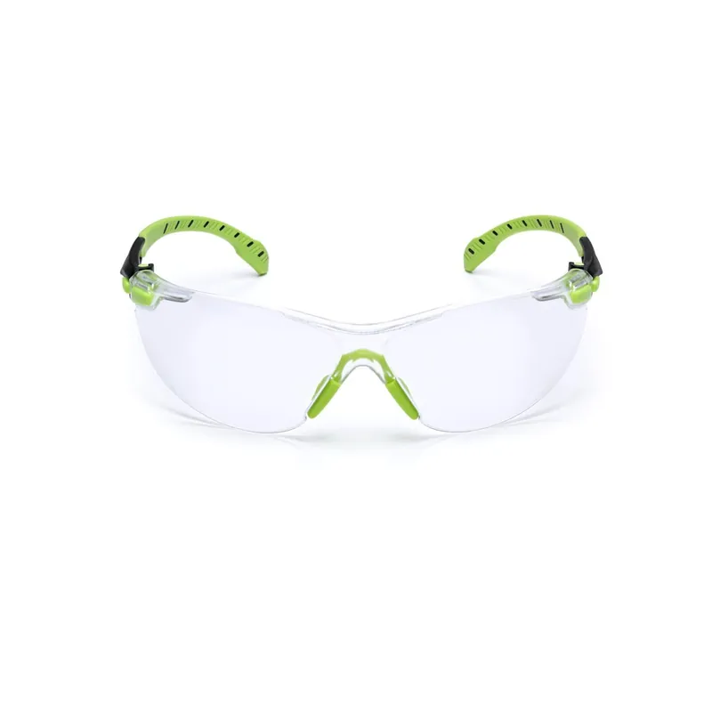 3M 7100079049 Solus Green And Black Safety Glasses With Clear Anti-Fog/Anti-Scratch Lens