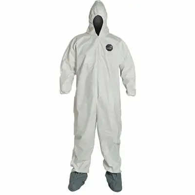 DuPont DUPCO-NG122S-2X Disposable Coverall With Elastic Wrist And Attached Skid-Resistant Boots 2XL