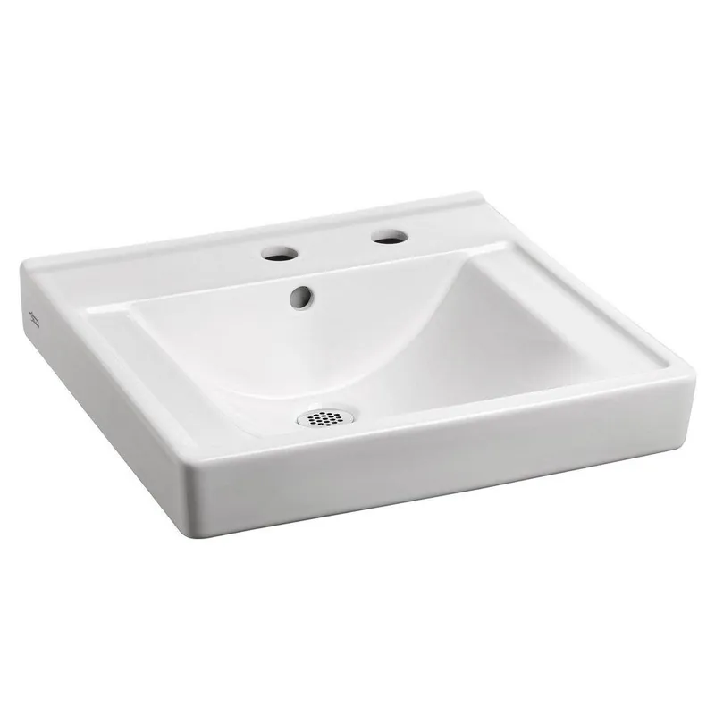 American Standard 9024011EC.020 Decorum 20 x 18-1/4 in. Rectangular Wall Mount Bathroom Sink with Center Hole Only