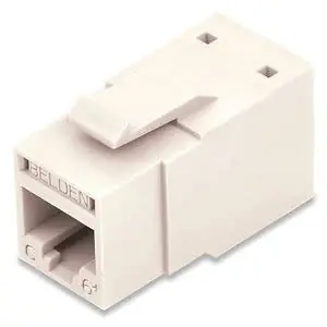 Belden RV6MJKUEW-S1 REVConnect CAT6 Plus Modular Jack, T568 A/B, Single Pack, White