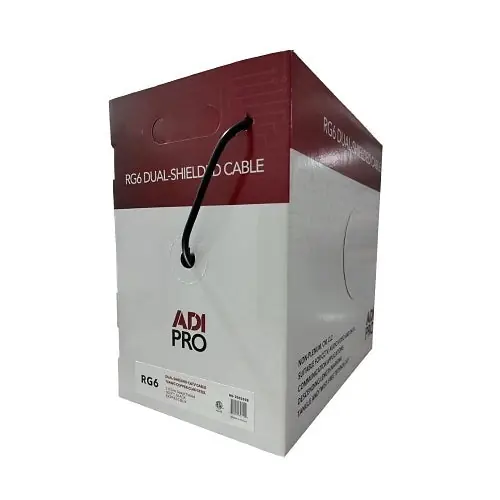 ADI PRO RN-7002508 RG6 CCS Dual-Shielded CATV Cable, 500' Express Box, Black