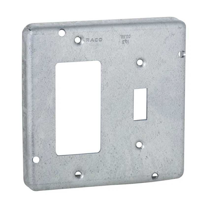 RACO 858 Cover Work Exp 4.69In 4.69In 1/2In Steel