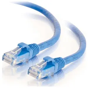 Quiktron 576-A10-007 Value Series Cat 6A 26 AWG U/UTP Stranded Snagless RJ-45 to RJ-45 Ethernet Network Patch Cable 7 ft. Blue