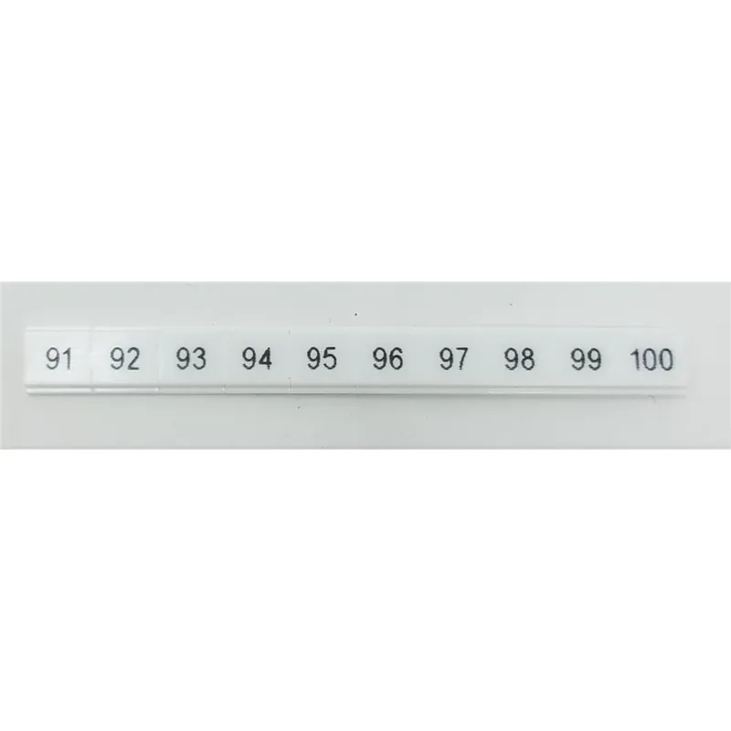 Siemens 8WH8121-3AC05 Labels Flat Horiz 6.2mm 91 To 100 (10X) 8WH81213AC05