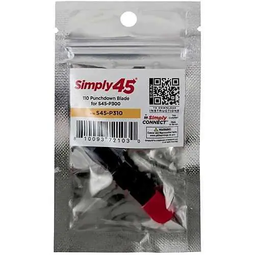 Simply45 S45-P310 Punchdown Blade, 110 Style, 1 Each/Blister