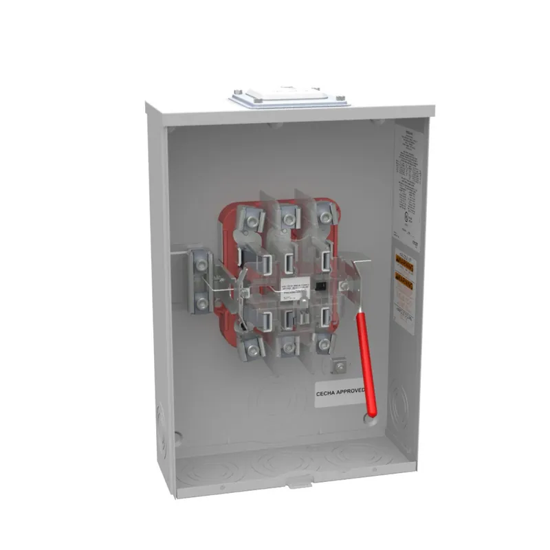Milbank U8606-RXL-CECHA Single Position Meter Socket 200 Amp 3 Phase Ringless Lever 7 Term OH UG 600V