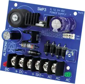 Altronix SMP3 Power Supply Charger Single Output 6/12/24VDC at 2.5A 24/28VAC Board