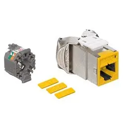 Leviton 61SJK-RY6 Mod Jack, Atlas-X1, Category 6 Shielded Connector, Yellow