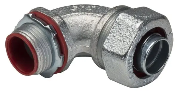 Southwire Company 497S Topaz Component Liquid Tight Connector With Insulated Throat, 2-1/2 in Trade, 90 deg
