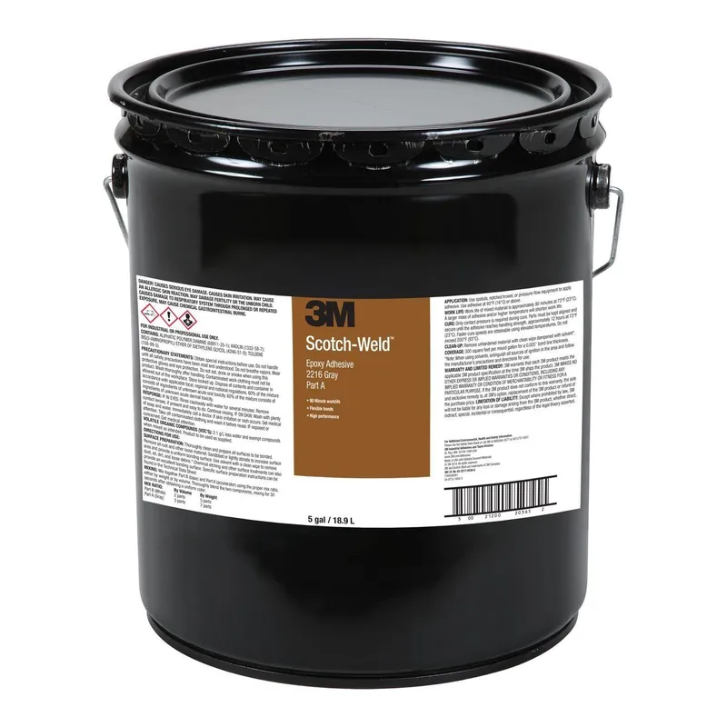 3M 7000046361 Scotch-Weld Epoxy Adhesive 2216, Gray, Part A, 5 Gallon Drum