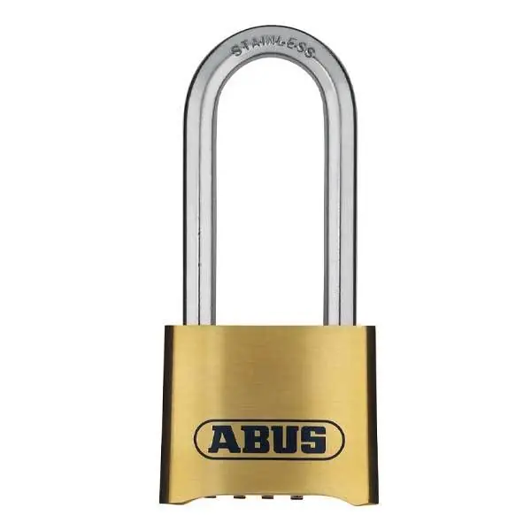 ABUS 180IB/50HB63C 15813 Solid Brass Resettable 4-Dial, All Weather, 2-5/16 Shackle