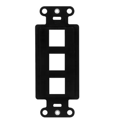 Legrand-On-Q WP3413BK 3-Port Decorator Outlet Strap Black