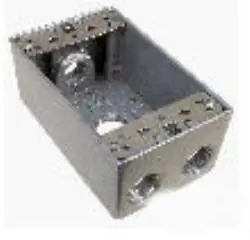 TEDDICO B5-2V Outlet Box Single Gang Weatherproof Number Of Outlet: 4 Threaded
