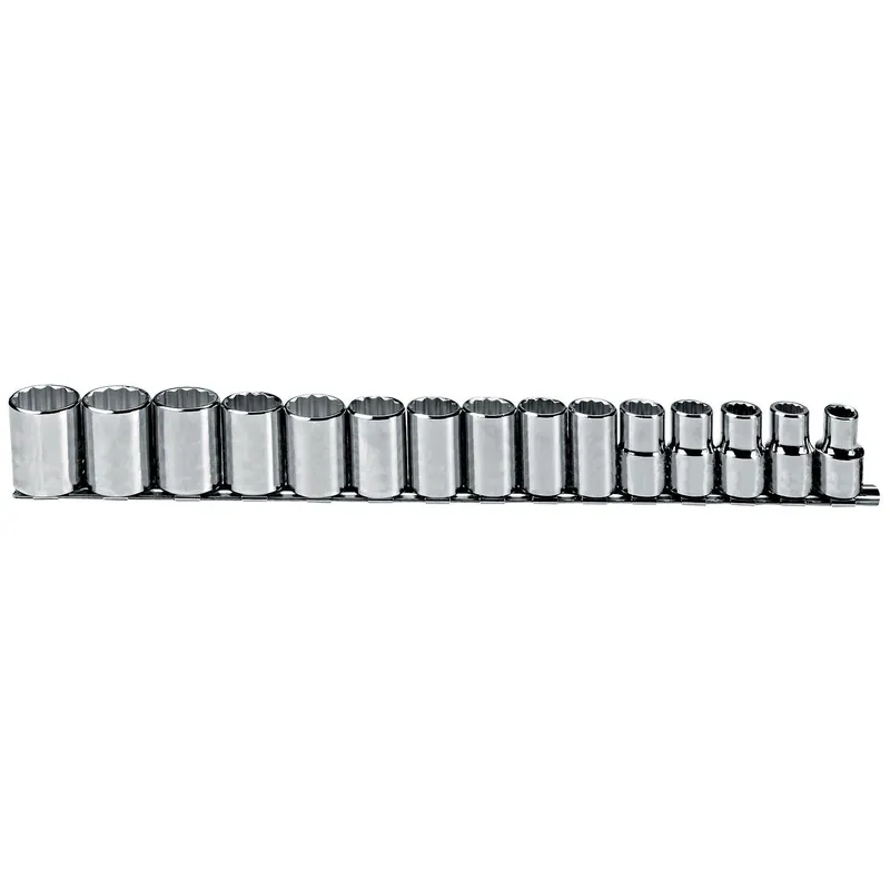 Proto STAPR-J54206 TorquePlus Socket Set 1/2 in Drive 15 Pieces ASME B107.5M