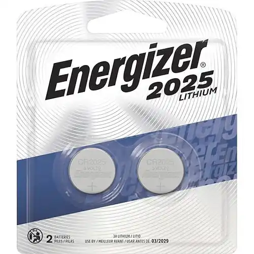 Energizer 2025BP-2 Lithium Coin Battery 3V Pack of 2 Replacement 2025BP-2