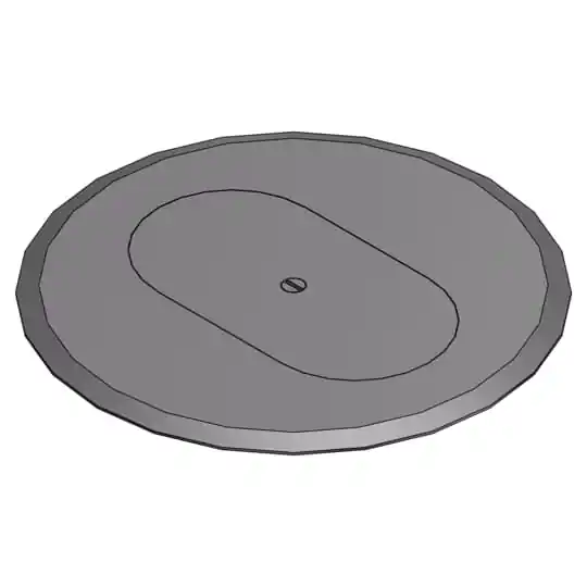 ABB P68DRCGRY Steel City P-68-DRC-GRY Non-Metallic Carpet Plate and Cover 6 in Diameter