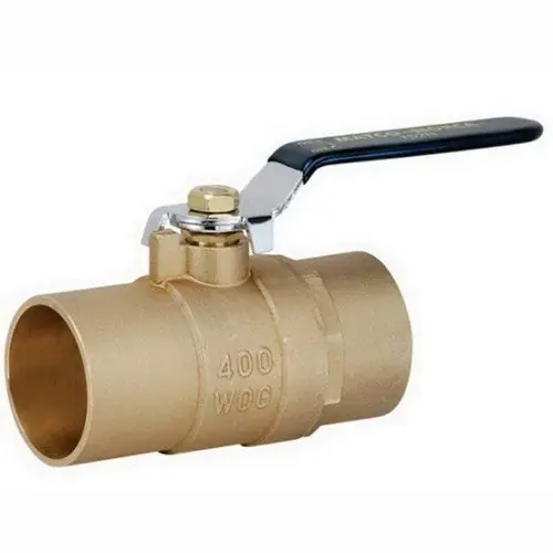 Matco-Norca 752C04N 3/4 inch Brass Standard Port Ball Valve, Imported, Lead-Free