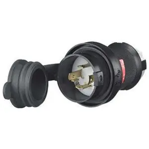 Watertight Safety Shroud HBL2731SW Twist-Lock Watertight Safety-Shroud Male Plug 30A 3-Phase Delta 480V AC 3-Pole 4-Wire Grounding NEMA L16-30P