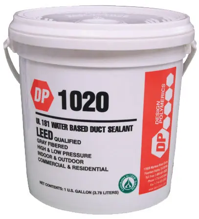 Design Polymerics 1020-02-01 DP 40 to 80 sq-ft Gray Synthetic Latex Duct Sealant
