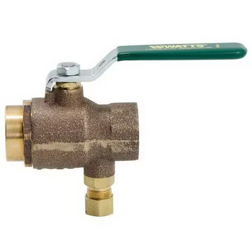 Watts LFBRV Combination Ball Valve And Relief Valve, 125 psi, 3/4 inch Sweat