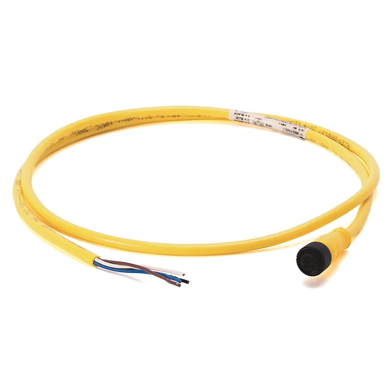 Rockwell Automation 889D-F4AC-2 DC Micro (M12) Female Straight 4-Pin PVC Cable Yellow
