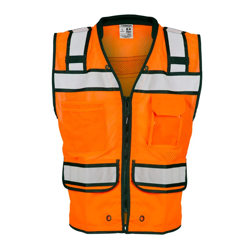 Kishigo S50052X High Performance Surveyors Zipper Safety Vest