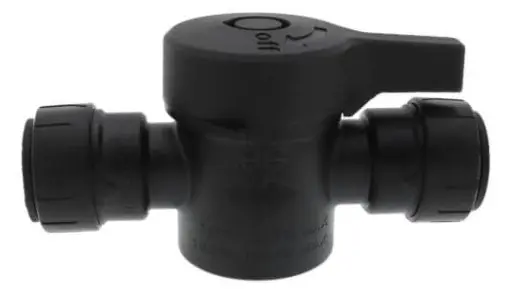 RWC PSEISV28EP John Guest Shut-Off Valve 3/4 CTS Black