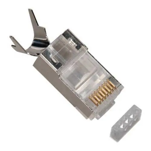 Platinum Tools 106198C RJ45 CAT6A 10Gig Shielded Connector with Liner, Stranded