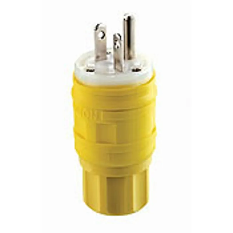 Leviton 14W48 20 Amp 250 Volt Straight Blade Plug Industrial Grade Wetguard