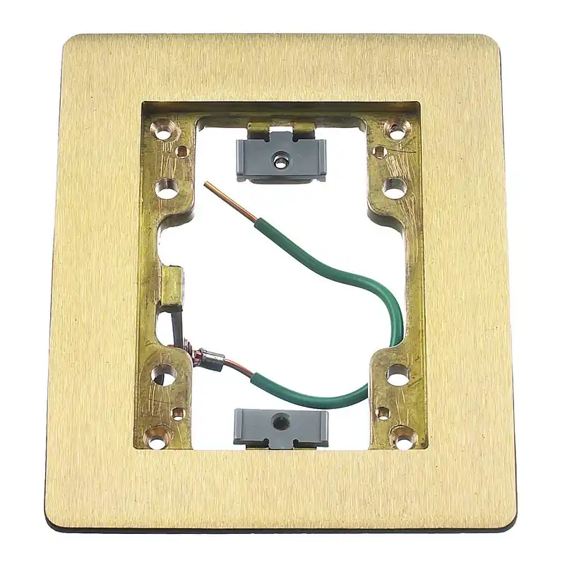 Hubbell SB3083W HUB 1 Gang Rectangular Brass Flange