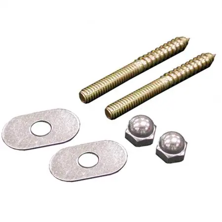 Jones Stephens C02300 1/4 x 2-1/2 Brass Closet Screw Pair