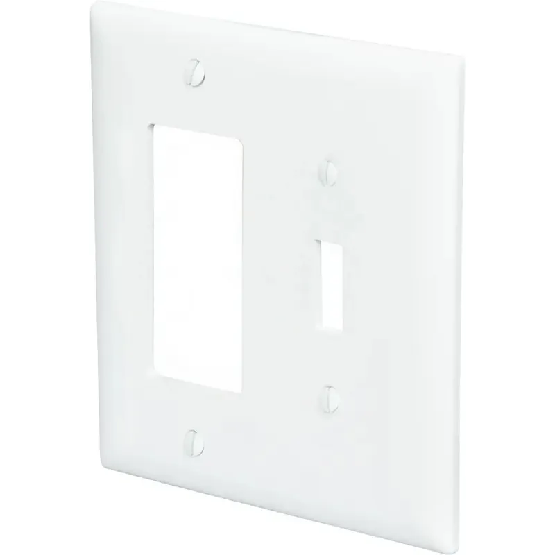 Pass & Seymour TPJ126W Combination Openings 1 Toggle Switch and 1 Decorator 2-Gang White