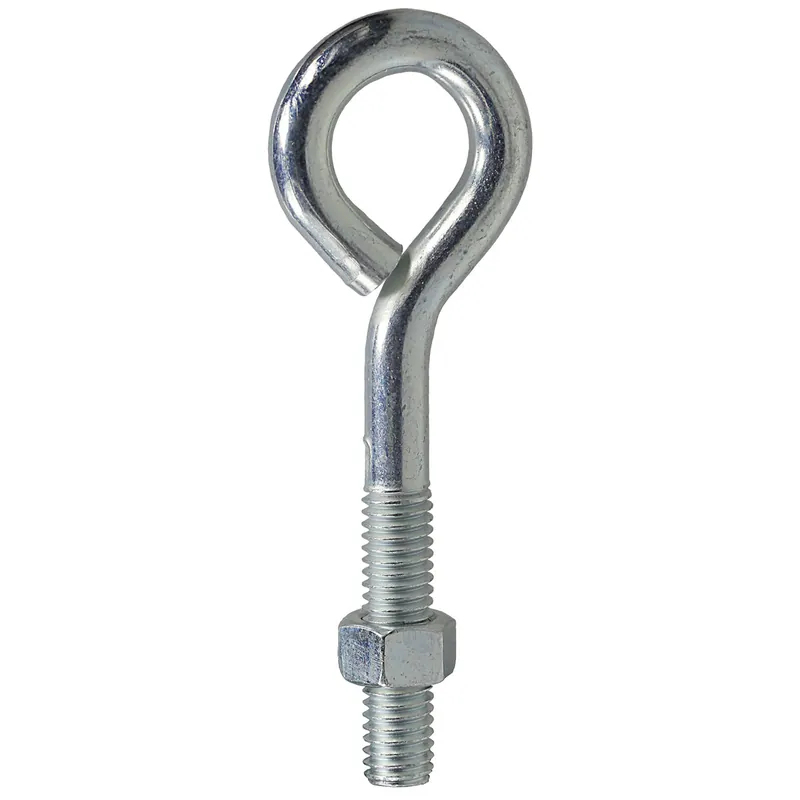 LH Dottie EB12 Eye Bolt Low Carbon Cold Drawn Steel Material Zinc Plated Finish 6-1/2 Inches Length 3/8 Inches Diameter