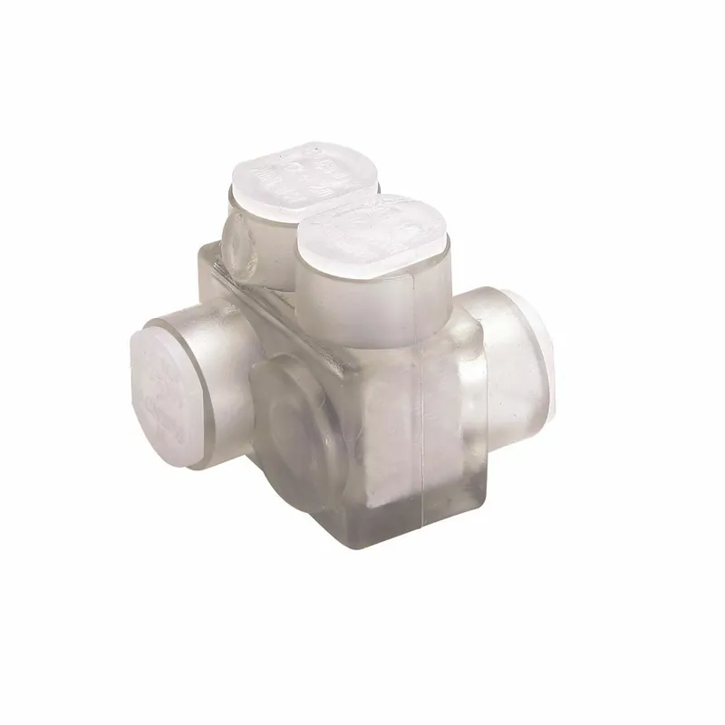 BURNDY BITO4 Aluminum Multiple Tap Connector Clear Insulated 2 Port 2 Sided Entry 14-4 AWG