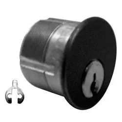 KABA ILCO CORP 7165YA2-46-KA2 Mortise Cylinder Lock, 5-Pin, Yale 8 Keyway, 2 Keyed Alike, Adams Rite Cam, 1.36 Diameter x 1 Length, Duracolor Brown Aluminum