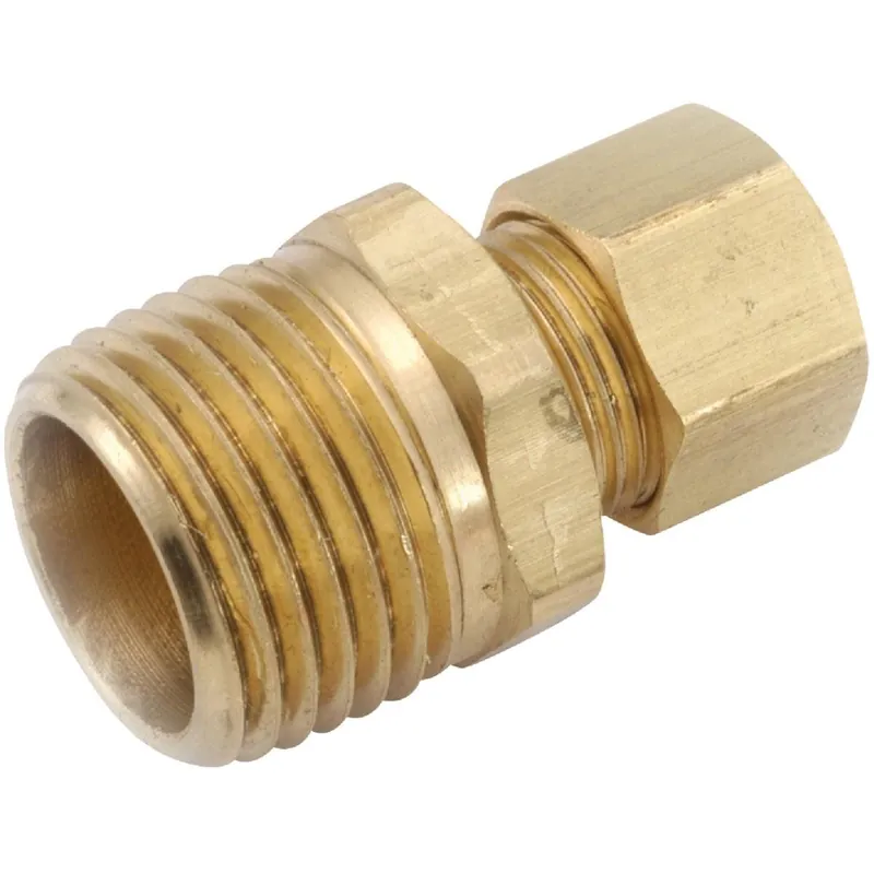 Anderson Metals 750068-0808 1/2 In. x 1/2 In. Brass Male Union Compression Adapter