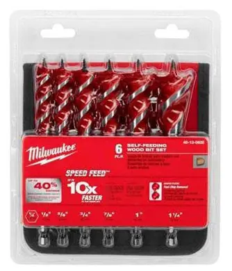 Milwaukee 48-13-0600 6 Piece High Speed Steel Auger Drill Bit Set