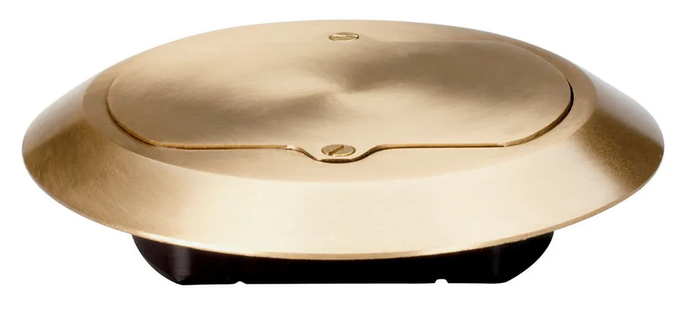 Legrand TM1542TRCF Pass & Seymour 6.5 Inch Brass Round Floor Box Cover