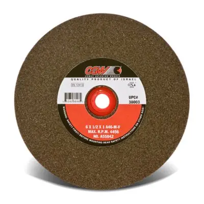 CGW Abrasives 38014 Bench Wheels Brown Alum Oxide Single Pack Type 1