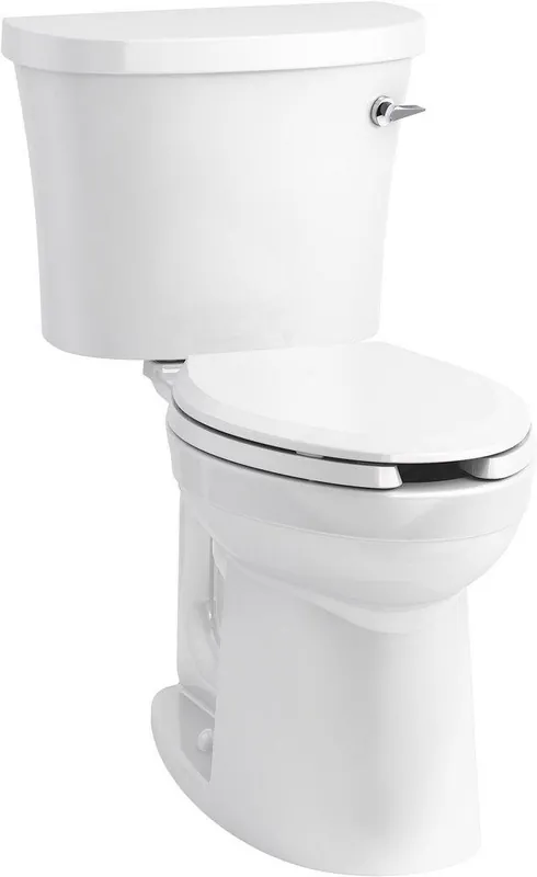 Kohler 25077-SSRA-0 Kingston 1.28 gpf Two Piece Elongated Chair Height Toilet with Right Hand Lever